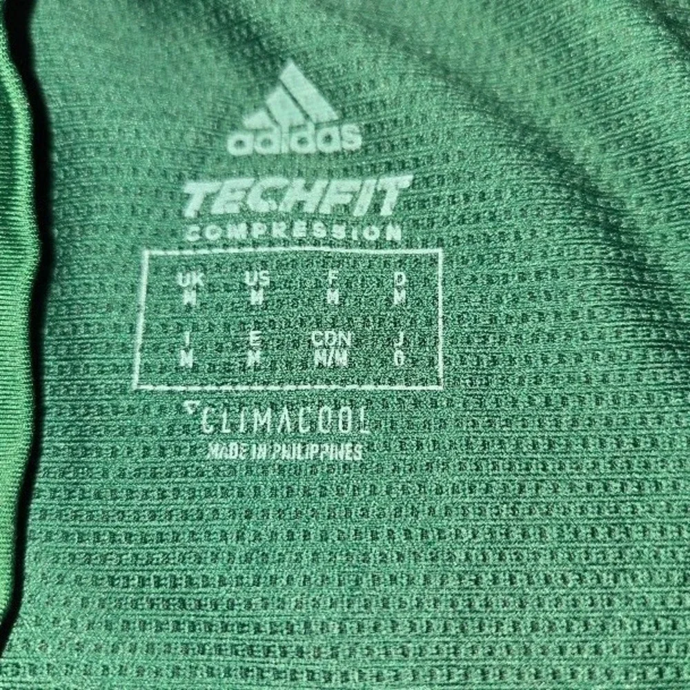 Adidas Techfit Compression Tank Top Mens Medium Green Climacool Sleeveless Shirt